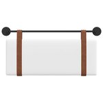 vidaXL Tête de lit suspendue Blanc PU antique