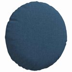 vidaXL Coussins de siège 2 Pièces Bleu Ø30 x 13 cm tissu