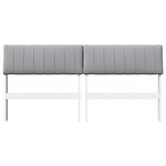 vidaXL Tête de lit capitonnée Gris clair 150 cm Pin massif