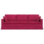vidaXL Canapé Bordeaux 228 x 78 x 80 cm Velours