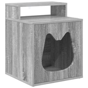 vidaXL Maison pour chat Gris Sonoma 42 5 x 40 x 53 5 cm