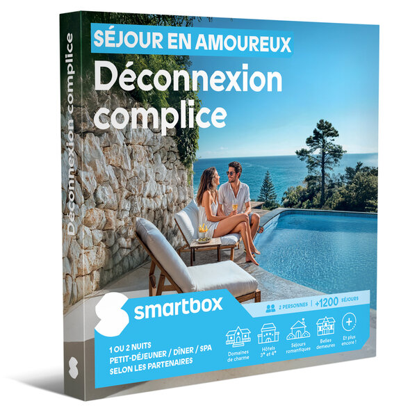 SMARTBOX - Coffret Cadeau Séjour en amoureux - Déconnexion complice -  Séjour
