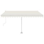 vidaXL Auvent automatique sur pied 400x300 cm Crème