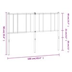 vidaXL Tête de lit métal blanc 160 cm