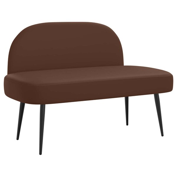 vidaXL Banc rembourré avec dossier Marron 110 x 60 x 76 cm Simili cuir