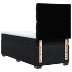 vidaXL Sommier à lattes de lit avec matelas Noir 100x200 cm Velours