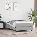 vidaXL Cadre de lit Gris clair 90x200 cm Tissu