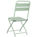 vidaXL Chaises de jardin pliantes 2 Pièces Vert menthe 42x52x82 cm Acier revêtue de poudre