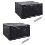 vidaXL Housses de salon de jardin 2 Pièces Rotin 8 œillets 172x113 cm