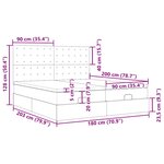 VidaXL Cadre de lit ottoman et matelas gris clair 180x200cm tissu