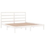 vidaXL Cadre de lit sans matelas blanc 200x200 cm bois massif de pin