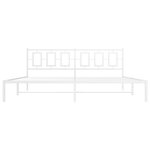 vidaXL Cadre de lit métal sans matelas et tête de lit blanc 200x200 cm