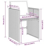 vidaXL Ensemble de salle à manger pour jardin 5 Pièces Marron polyrotin
