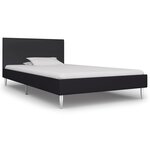 vidaXL Cadre de lit Noir Tissu 90x200 cm