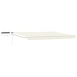 vidaXL Auvent rétractable électrique Crème et Blanc 4 x 2 m