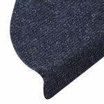 vidaXL Tapis d'escalier autocollants 15 Pièces 56x17x3 cm Bleu