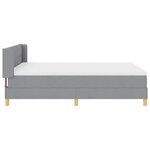 vidaXL Lit box avec matelas gris clair  140 x 200 cm  tissu.