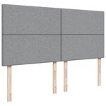 vidaXL Sommier à lattes de lit avec matelas Gris clair 180x200cm Tissu