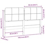 vidaXL Tête de lit capitonnée Marron et gris clair 120 cm Pin massif