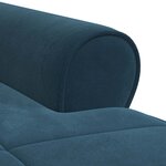 vidaXL Chaise longue avec coussin Bleu 91 x 157 x 91 cm Velours