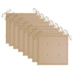 vidaXL Chaises pliables de jardin avec coussins lot de 8 Teck solide