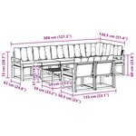 vidaXL Ensemble de canapés d'extérieur 9 pc Blanc et gris clair