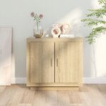 vidaXL Buffet Chêne sonoma 80x40x75 cm Bois d'ingénierie