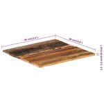 vidaXL Dessus de table carré 60x60 cm 15-16 mm Bois de récupération