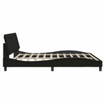 vidaXL Cadre de lit sans matelas noir 200x200 cm tissu
