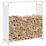vidaXL Portant de bois chauffage blanc 90x28x90 cm