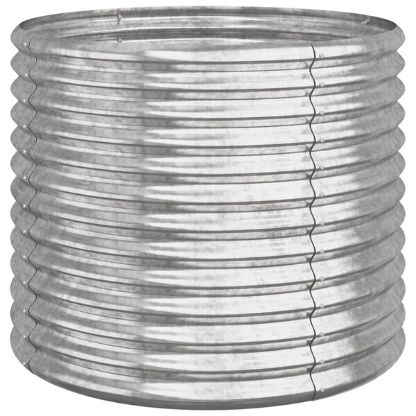 vidaXL Jardinière de jardin Acier galvanisé 80x80x68 cm Argenté
