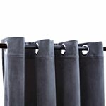 vidaXL Rideau occultant et anneaux métal Velours Anthracite 290x245 cm