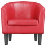 vidaXL Fauteuil rouge similicuir