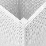 vidaXL Jardinières 2 Pièces blanc 32 5x32 5x57 cm polypropylène