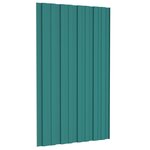 vidaXL Panneaux de toiture 12 Pièces Acier galvanisé Vert 80x45 cm