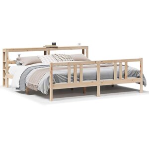 vidaXL Cadre de lit avec tête de lit sans matelas 180x200 cm