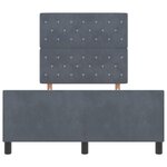 vidaXL Cadre de lit avec tête de lit Gris foncé 120 x 190 cm Velours