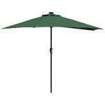 vidaXL Parasol de jardin Vert 294 x 150 x 224 cm Polyester et Acier