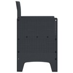 vidaXL Chaise de jardin 4 Pièces Anthracite 53 x 49 x 85 cm PP