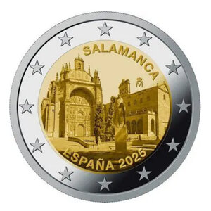 2 euros commémorative Espagne 2025 - Vieille ville de Salamanca.