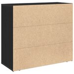 Buffet vidaXL Noir Chêne 33x80x70 cm Bois reconstitué