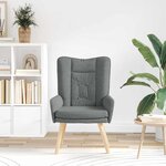 vidaXL fauteuil Gris foncé 63 x 67 x 94 cm Tissu Sherpa