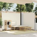 vidaXL Auvent latéral rétractable Crème 140 x 1000 cm