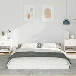vidaXL Cadre de lit Blanc 160 x 210 cm Bois massif en pin