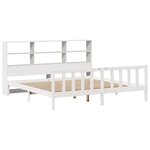vidaXL Lit bibliothèque sans matelas blanc 180x200 cm bois pin massif