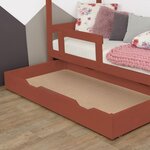 Tiroir de lit 90 x 200 BUDDY - rouge brique