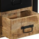 vidaXL Table de chevet 40x35x40 cm bois massif de manguier brut