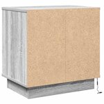 vidaXL Cabinet de chevet Gris 50 x 34 5 x 50 cm. Bois d'ingénierie