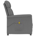 vidaXL Chaise de massage Gris foncé 70.5 x 96.5 x 95 cm Polyester