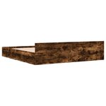 vidaXL Cadre de lit avec tiroirs sans matelas chêne fumé 180x200 cm